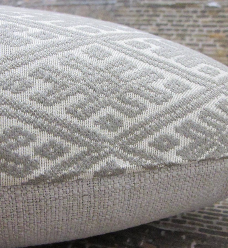 Fleck Emb Geo Gray 24 x 24 16 x 16 18 x 18 20 x 20 22 x 22 Designer Pillow Cover Lumbar