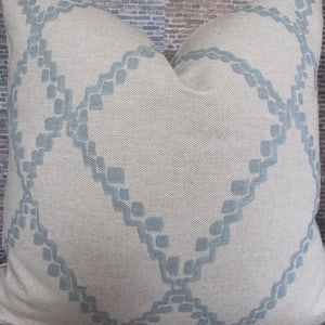 Designer Pillow Cover, LFMDA Light Blue