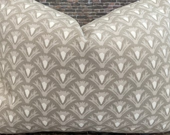 Designer Pillow Cover, LFD, MTZI, Taupe