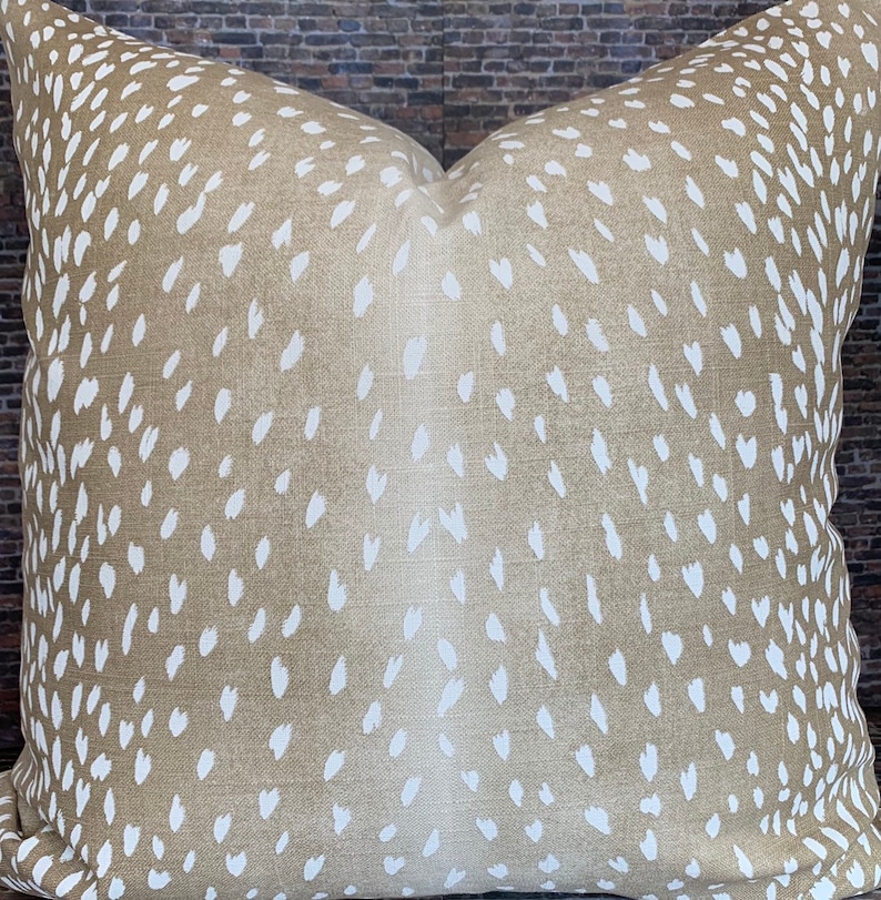 Designer Pillow Cover , VY, Antelope, Fawn image 1