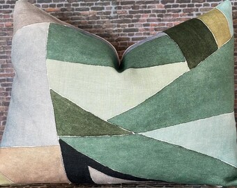 Designer Pillow Cover, LJRLD, Green
