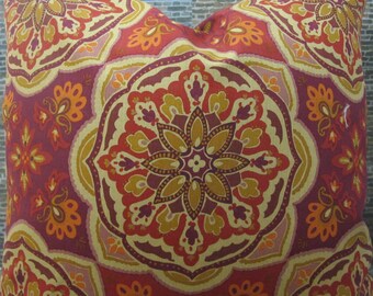 Designer Pillow Cover, Medallion Tile Cordial