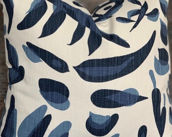 Designer Pillow Cover, LINOLF, Cobalt Blue