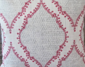Designer Pillow Cover, JR, Block Print AZM, Grey