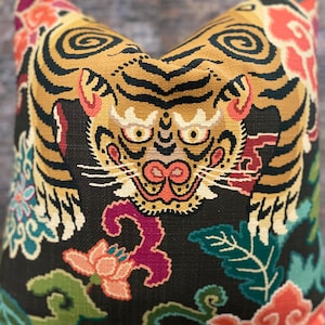 Designer Pillow Cover, Tibet Tiger Eye, Multicolor