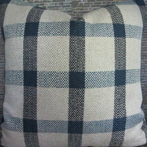 Designer Pillow Cover - Mod Check Arie Blue