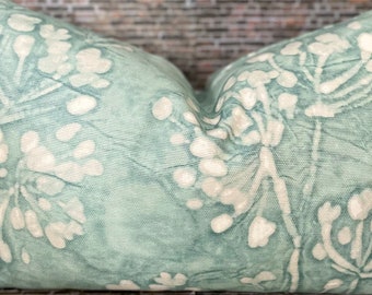 Designer Pillow Cover, GOSMR, Floral, Sea Mist