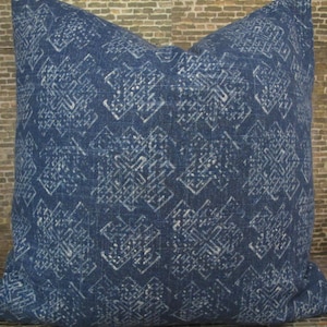 Designer Pillow Cover, Boho Chic, BKS, Indigo