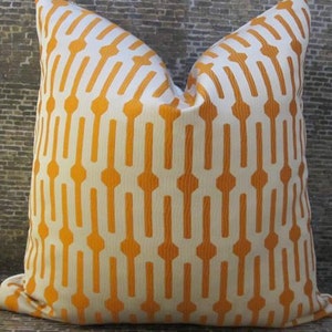 SALE Designer Pillow Cover, 12 x 16 Lumbar, Lollipop Orange image 1