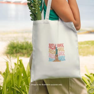 Colorful Tote Bag, Eco-Friendly Bag, Reusable Tote Bag, New York Tote Bag, Minimalist Tote Bag, Gift For Her, Gift For Friends