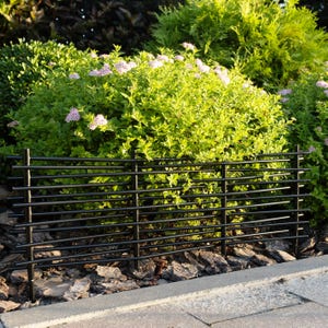 Aluminum Garden Fence Set (6 pcs): Weatherproof Flower Bed Border