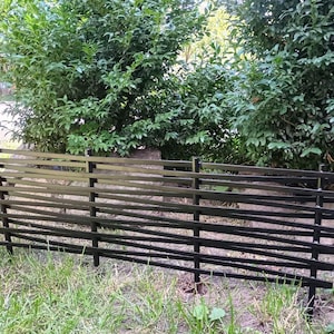 Black Aluminum Garden Fence - Set of 6 - Flower Bed Edging!