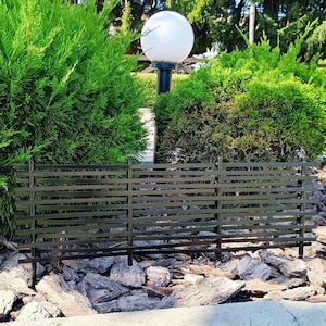 Elegant Decorative Fence, Yard Barrier, Wicker Fence for Flower Beds and Bushes - BLACK