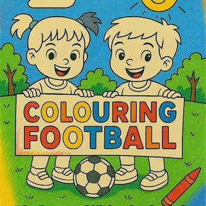 Football Coloring Pages, Printable Sports Activity for Kids, Instant Download PDF, Toddler & Preschool Digital Coloring Sheet - x5 (Ages 3+)