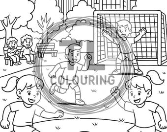 Football Coloring Page: Kids' Printable Sports Activity (PDF Download, Ages 3+)