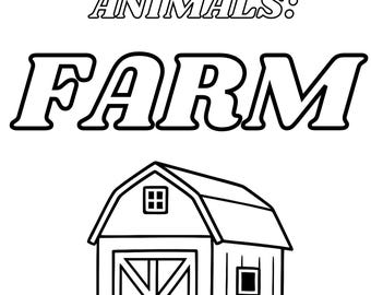 Farm Animals Coloring Book: Easy Kids Printable (PDF Download)