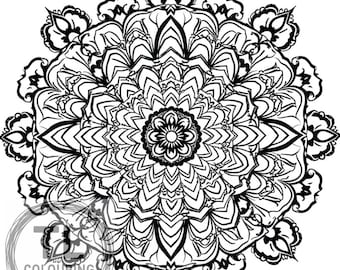 Desenhos de Mandalas Complexas para Colorir para Adultos | Coloração Avançada para Alívio do Estresse e Atenção Plena | PDF para Imprimir