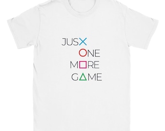 Just One More Game T-Shirt: Soft Cotton Gamer Tee