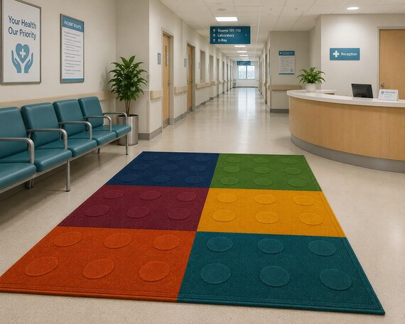 Colorful Kids Playroom Rug, Educational Dot Carpet, Montessori  Area Rug, Nursery Floor Mat, Preschool Activity Rug, Soft Kids Bedroom Decor
