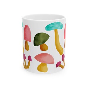 Whimsical Mushroom Ceramic Mug
