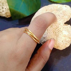 Fidget Rolling Ring, Gold, Silver, Rose Gold  Interlocking Ring, 925 Sterling Silver, for Women, Gold Fill, Gift for Her, Handmade Jewelry