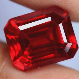 Ruby 14.60 Ct Loose Gemstone, Blood Red Ruby Emerald Cut, Jewelry Making Ruby Gemstone, Engagement Ring Ruby, Wholesale Ruby Gemstone