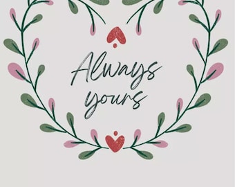 Valentines Day Greeting Card For Lovers