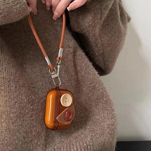 brown button for AirPods 1/2/3/4/Pro/Pro2/Pro3 Protective Case