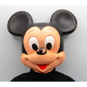 Vintage Hasbro Mickey Mouse Plush Doll Rubber Face Walt Disney Productions 17" image 2