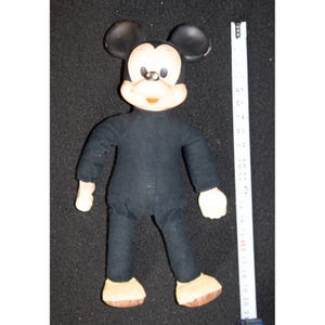 Vintage Hasbro Mickey Mouse Plush Doll Rubber Face Walt Disney Productions 17" image 6