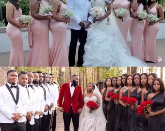 gold wedding bridesmaid dresses