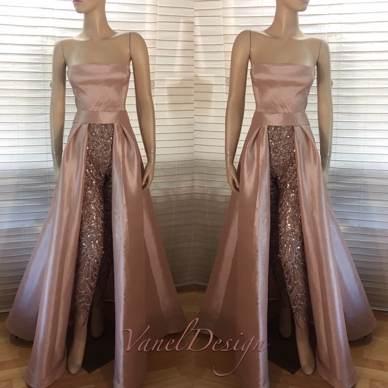 Jumpsuit Wedding Dress Bridal Bodysuit Detachable Skirt Formal | Etsy