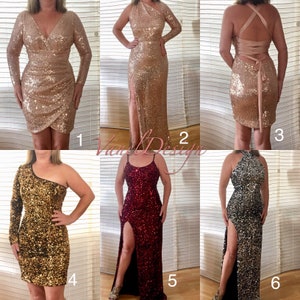 Long Bridesmaids Dress, Prom, Mermaid, Wedding, Gown, Bridal, Formal ,Evening, Open Back, V-Neck,Plus Size,Sequins,Cocktail, sexy, Rehearsal image 1