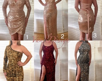 Long Bridesmaids Dress, Prom, Mermaid, Wedding, Gown, Bridal, Formal ,Evening, Open Back, V-Neck,Plus Size,Sequins,Cocktail, sexy, Rehearsal