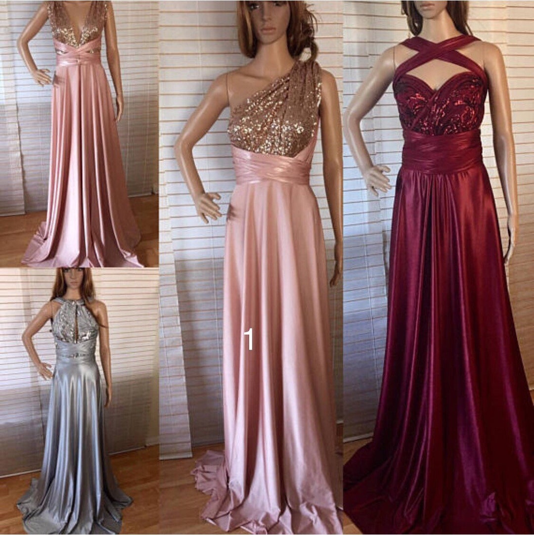 Straight Back Multi Wear Convertible Bridesmaid Dresses White