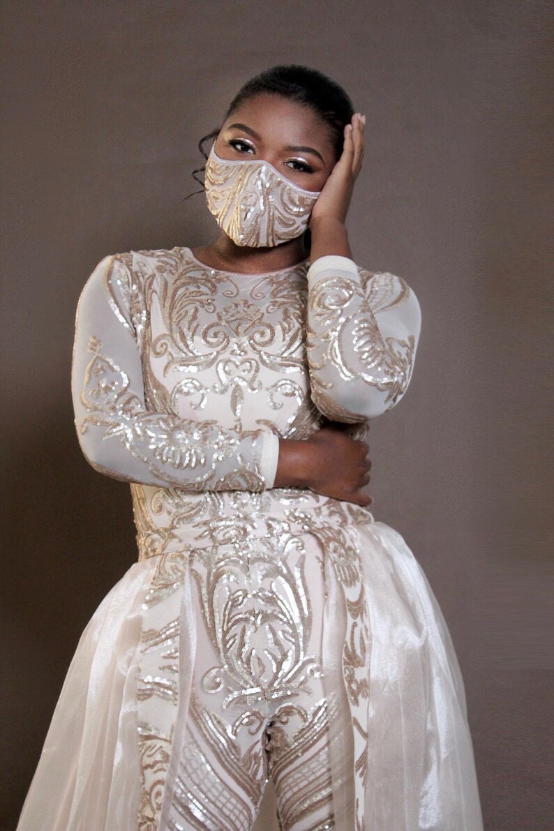 jumpsuit with detachable skirt wedding