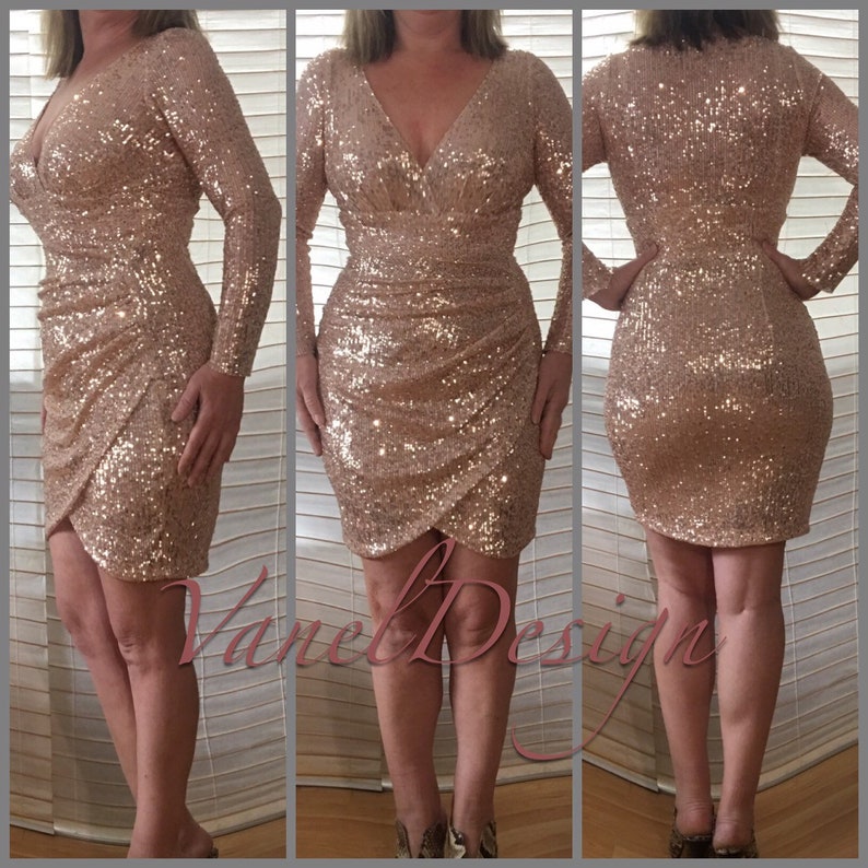 Long Bridesmaids Dress, Prom, Mermaid, Wedding, Gown, Bridal, Formal ,Evening, Open Back, V-Neck,Plus Size,Sequins,Cocktail, sexy, Rehearsal image 7