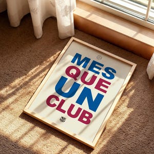 FC Barcelona Poster, Mes Que Un Club Poster, FC Barcelona poster Set of 2, Barcelona Logo poster, Poster Gift, Gift for him, FC Barcelona image 9