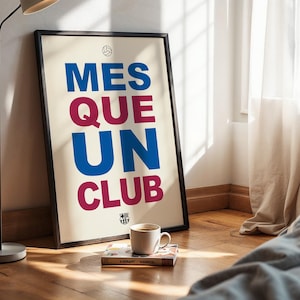 FC Barcelona Poster, Mes Que Un Club Poster, FC Barcelona poster Set of 2, Barcelona Logo poster, Poster Gift, Gift for him, FC Barcelona image 4