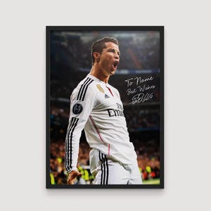 Póster personalizado de Cristiano Ronaldo: Impresión de nombre personalizada con la firma de Ronaldo, impresiones de Ronaldo siuu, regalo para fans de Ronaldo, póster deportivo