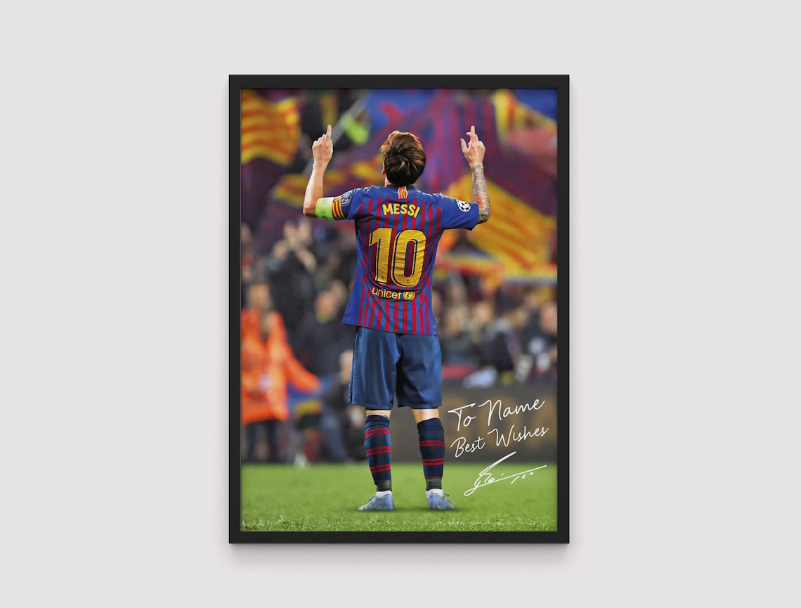 Personalized Lionel Messi Poster – Custom Name Print With Messi’s ...