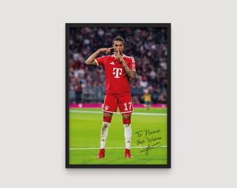 マイケル・オリーズのサイン入りサッカーポスター（デジタル