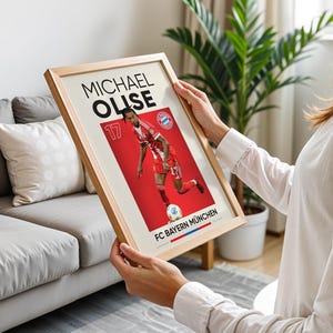 Jamal Musiala, Harry Kane, Michael Olise, Manuel Neuer, Joshua Kimmich, Luis Diaz Conjunto de pôsteres de 6, estampas de fussball, estampa digital de futebol imagem 13