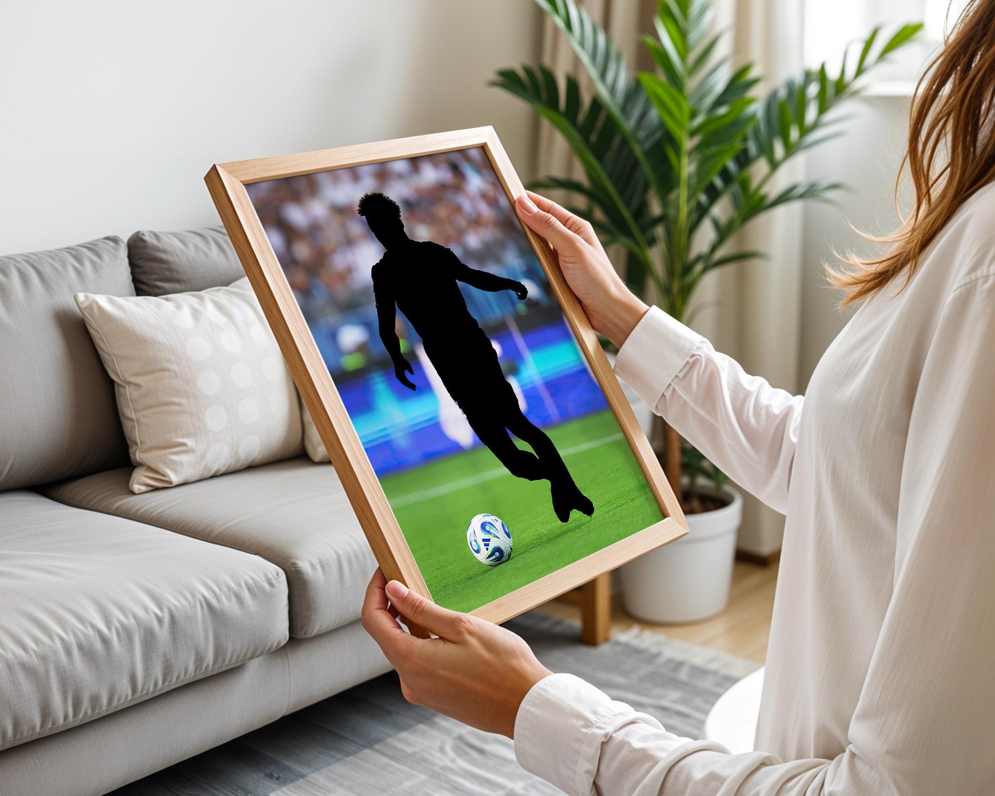 Personalized Football Player Poster – Custom Name Print With Football ...