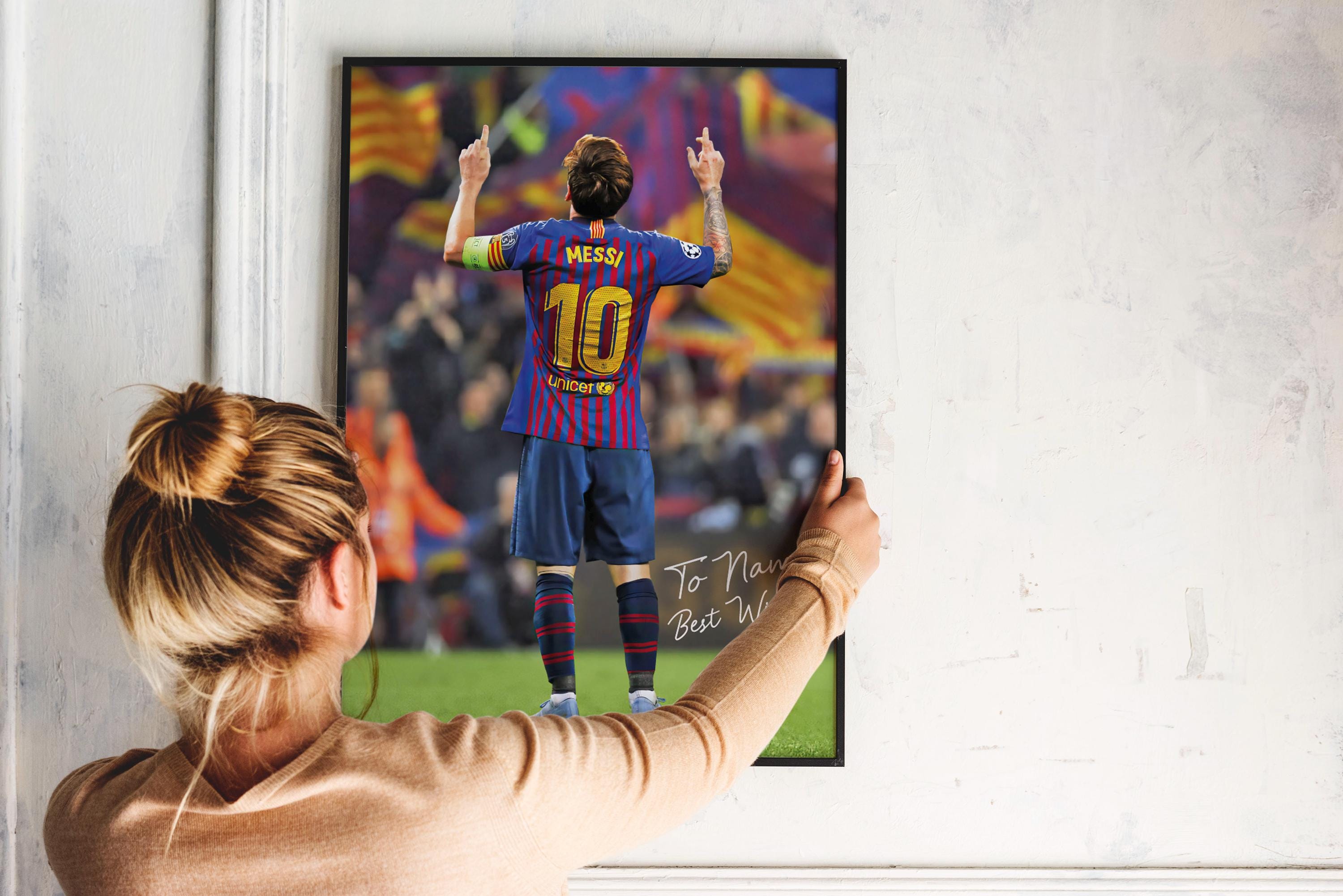 Personalized Lionel Messi Poster – Custom Name Print With Messi’s ...