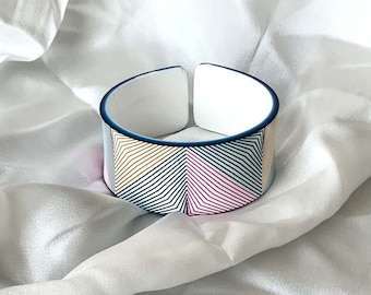 Geometric Stripes Cuff Bracelet