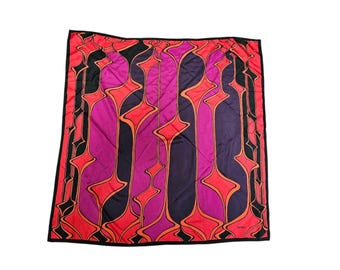 Max Mara Silk Scarf: Abstract Print Designer Headscarf