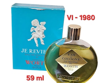 Vintage Je Reviens Worth Eau de Cologne: 1980s Classic Scent, Lalique Bottle
