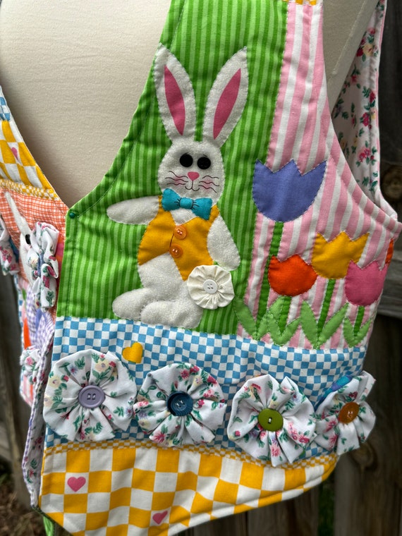Vintage Spring 3D Flowers, Rabbits, Basket Butter… - image 4
