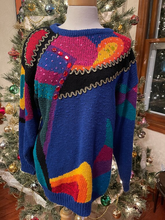 Vintage 1980’s Embellished MarieaKim Sweater - Med